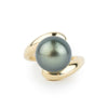 Indigo-Green 12.1mm Tahitian Pearl Ring