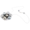 Silvery Blue Tin-Cup Tahitian Pearl Necklace on Sterling Silver