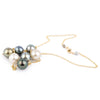 Golden Blue-Green Tin-Cup Tahitian Pearl Necklace
