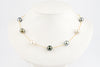 Golden Blue-Green Tin-Cup Tahitian Pearl Necklace