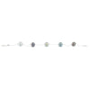 Multi Colored Tahitian Pearl Tin Cup Bracelet on Sterling Silver