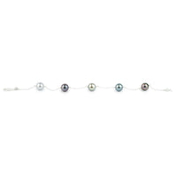 Multi Colored Tahitian Pearl Tin Cup Bracelet on Sterling Silver
