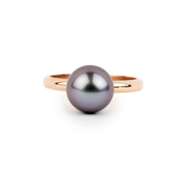 Lush Lavender 9.4mm Tahitian Pearl Ring on 14K Rose Gold