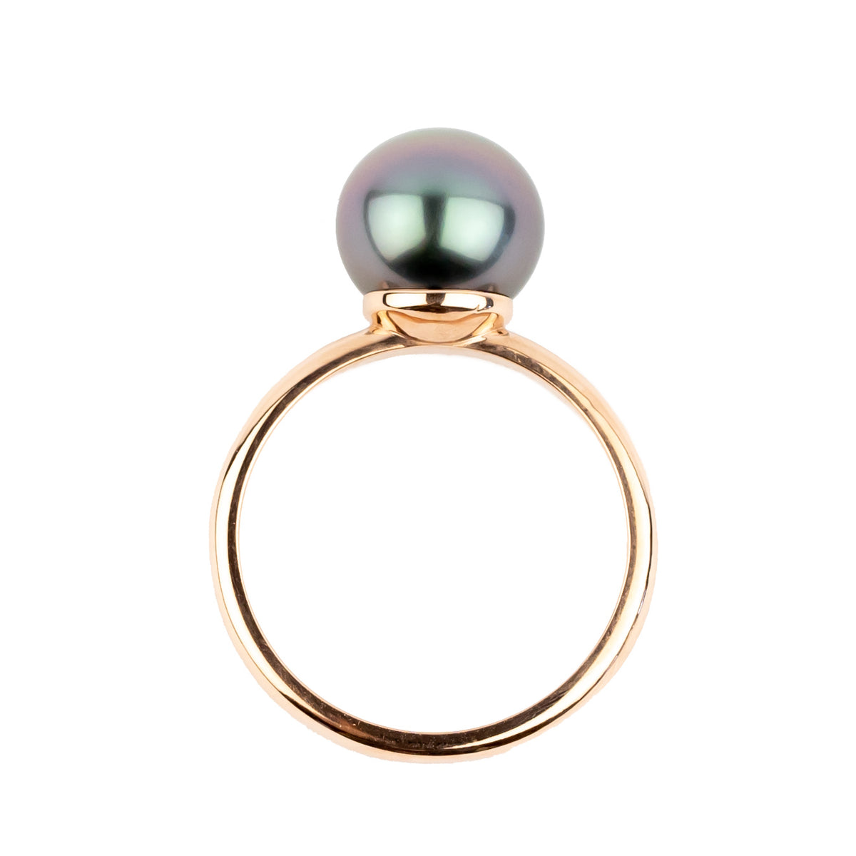 Lush Lavender 9.4mm Tahitian Pearl Ring on 14K Rose Gold