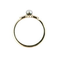 Tahitian Keshi Pearl & Diamond Mahana Ring