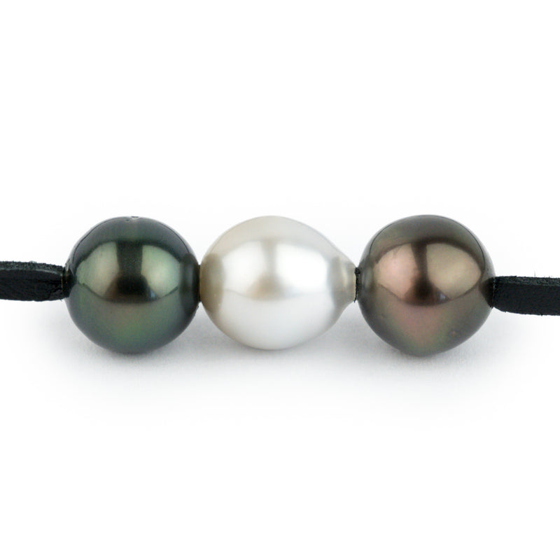 Triple 10.4mm-10.8mm Tri-Colored Eimeo Mana Necklace