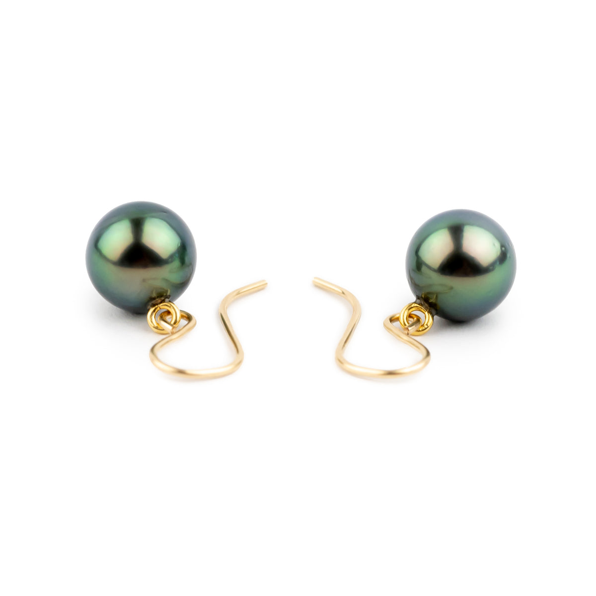 Indigo Peacock Tahitian Pearl Dangles on 14/20 Gold-Filled