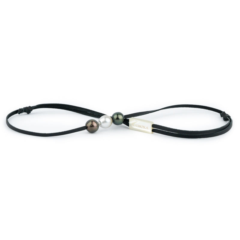 Triple 10.4mm-10.8mm Tri-Colored Eimeo Mana Necklace