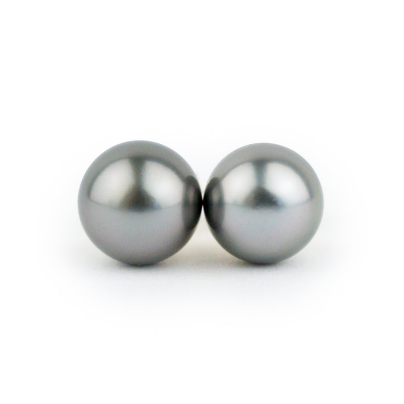 Lavender-Pink 9.2-9.5mm Tahitian Pearl Stud Earrings