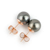 Lavender-Pink 9.2-9.5mm Tahitian Pearl Stud Earrings