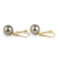 Rosy Pink Tahitian Pearl Lever Back Earrings