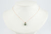 Peacock Green 9.6mm Tahitian Pearl I'a Necklace on 14K Rose Gold
