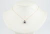 Lavender-Blue 9.3mm Tahitian Pearl I'a Necklace on 14K Rose Gold