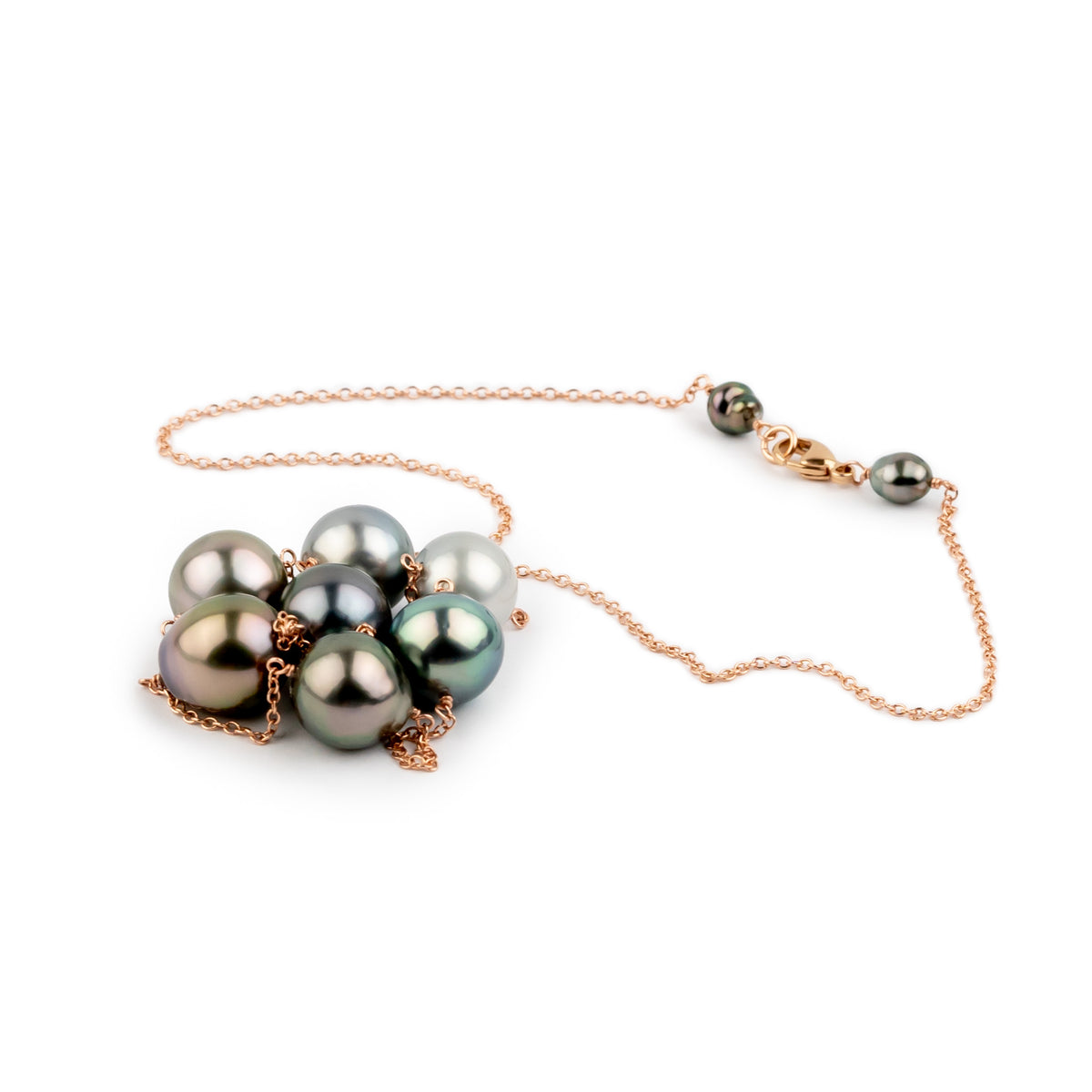 Sweetheart Baroque Tin-Cup Tahitian Pearl Necklace on 14K Rose Gold
