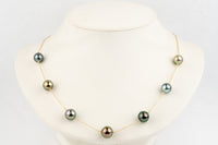 Indian Summer Tin-Cup Tahitian Pearl Necklace on 14K Yellow Gold