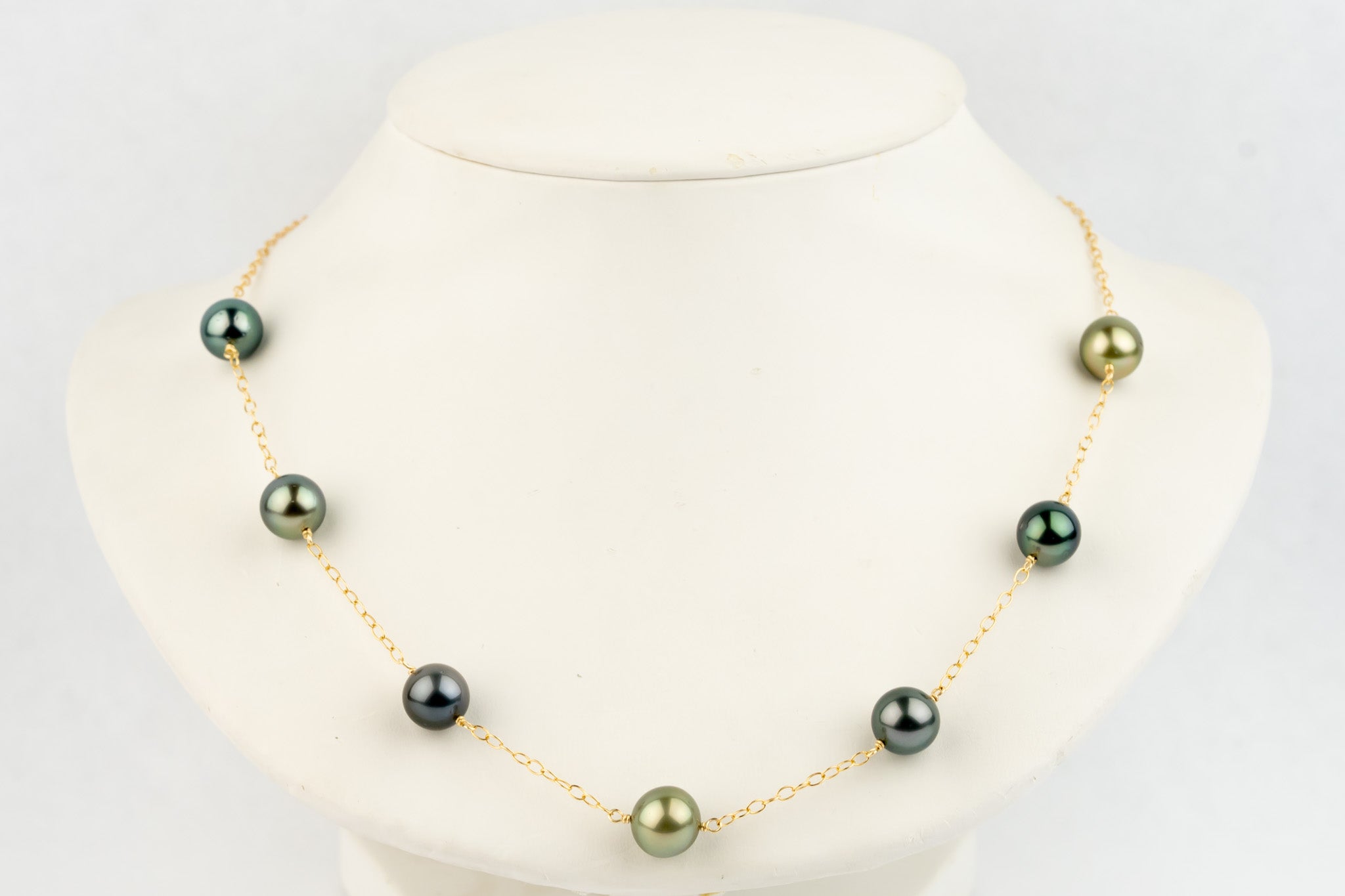 Sun & Sea Tin-Cup Tahitian Pearl Necklace on 14/20 Gold Filled