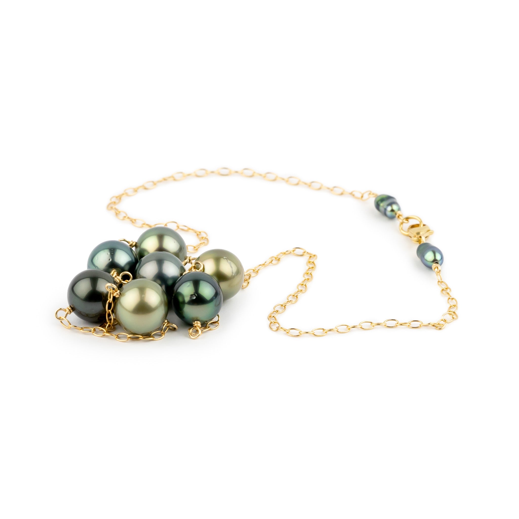 Sun & Sea Tin-Cup Tahitian Pearl Necklace on 14/20 Gold Filled