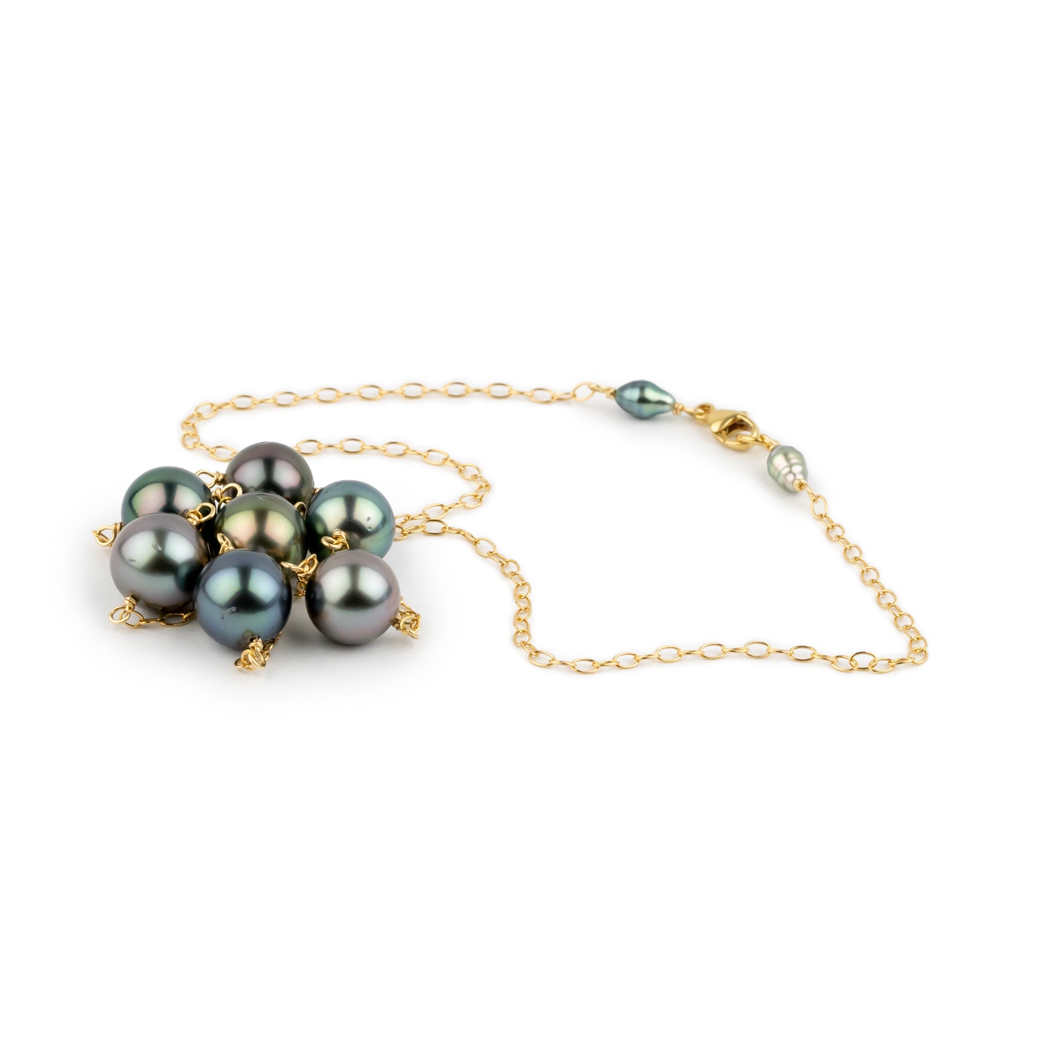 Nightengale Tin-Cup Tahitian Pearl Necklace on 14/20 Gold Filled
