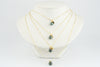 Blue-Green Peacock Tahitian Pearl Charm Necklace