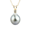 Tahitian Pearl & Diamond Pastel Blue Étoile Necklace