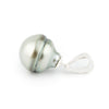 Light Green Circled 13.3mm Tahitian Pearl Pendant on Sterling Silver