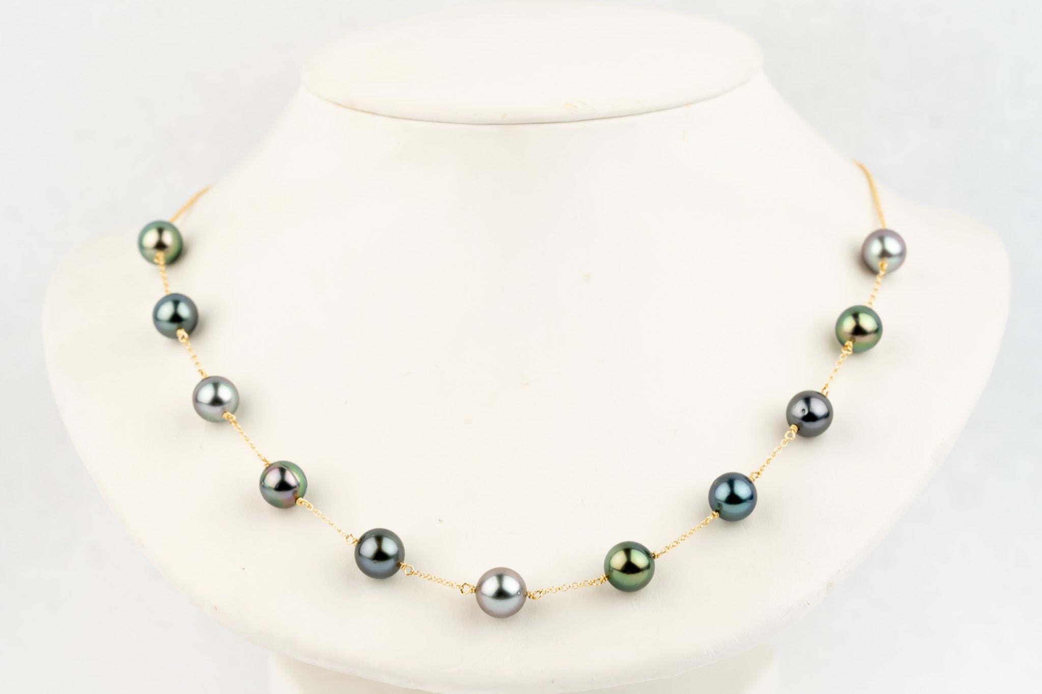 Tranquility Tin-Cup Tahitian Pearl Necklace on 14/20 Gold Filled