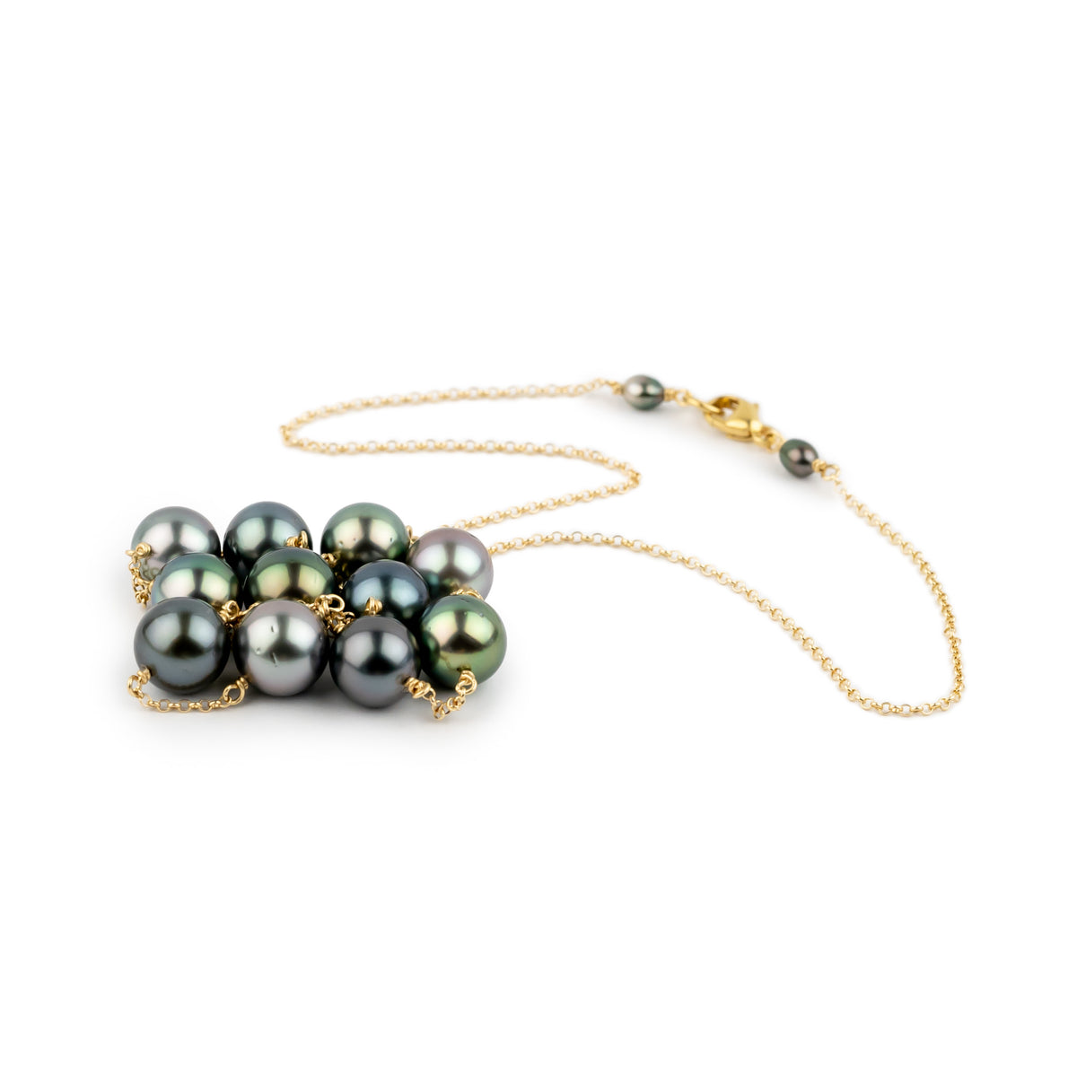 Tranquility Tin-Cup Tahitian Pearl Necklace on 14/20 Gold Filled