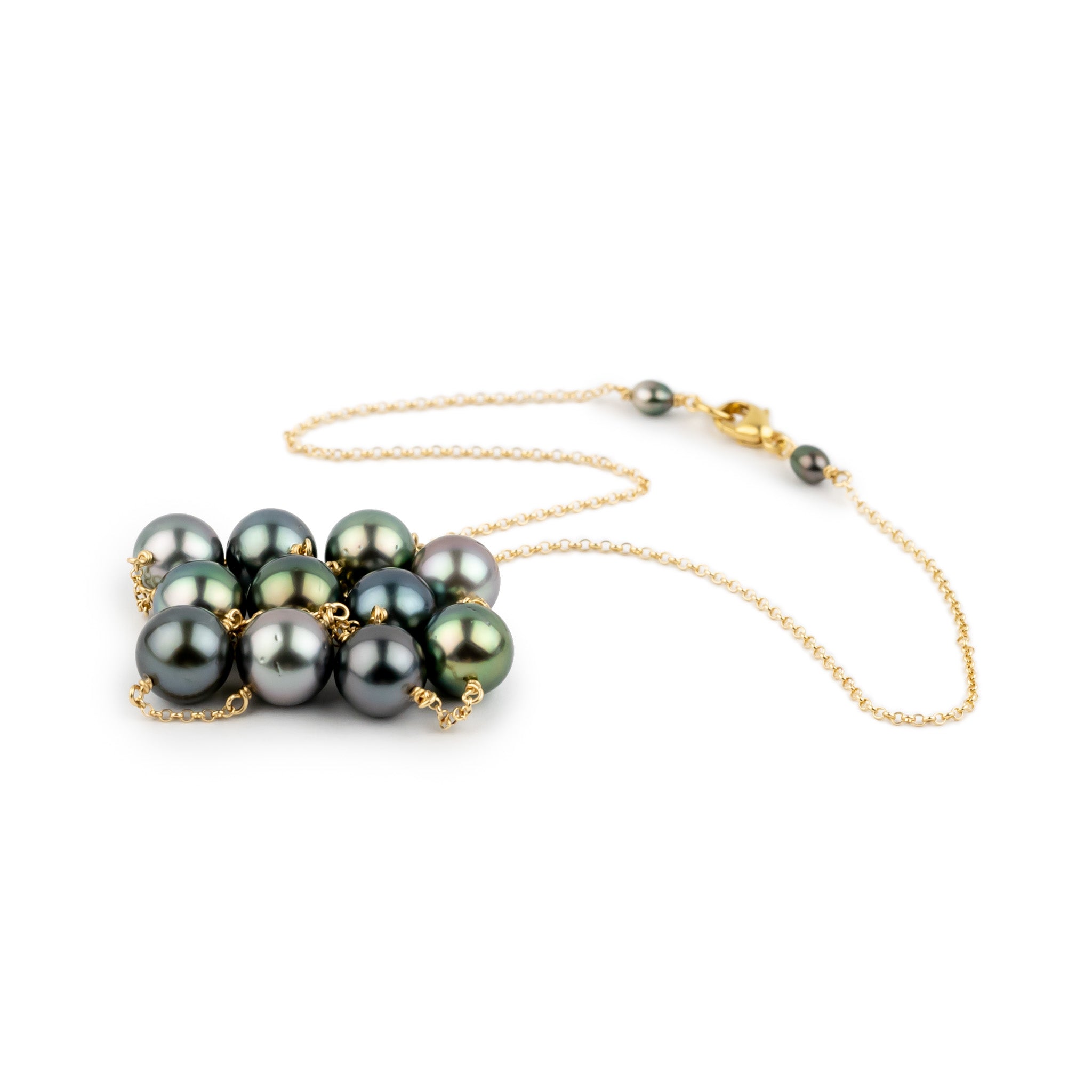 Tranquility Tin-Cup Tahitian Pearl Necklace on 14/20 Gold Filled