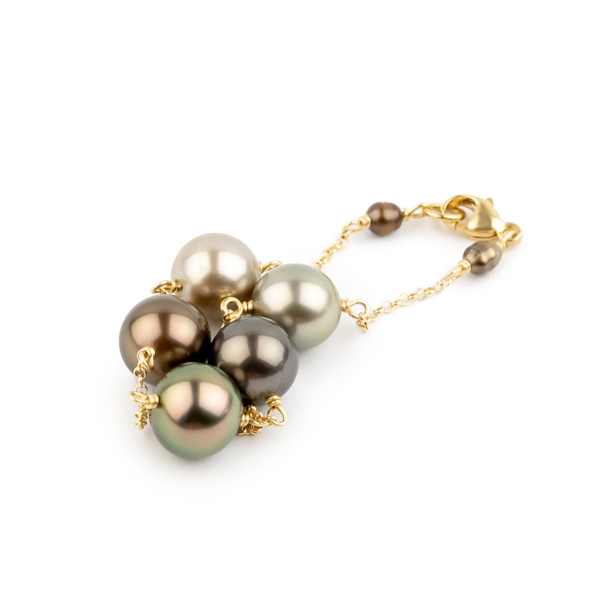 Radiant Amber Tin-Cup Tahitian Pearl Bracelet on 14/20 Gold Filled