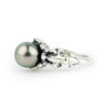 Green Glow Acropora Tahitian Pearl Ring