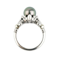 Green Glow Acropora Tahitian Pearl Ring