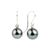Lavender Blue Tahitian Pearl Dangles on Sterling Silver