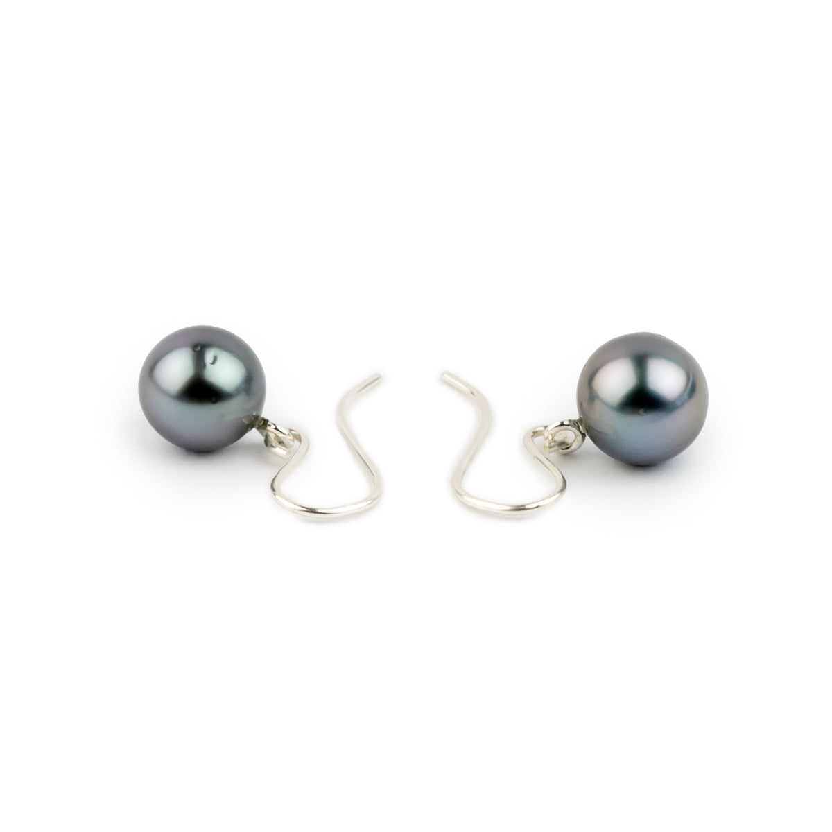 Lavender Blue Tahitian Pearl Dangles on Sterling Silver