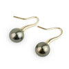 Aubergine Green 12.2mm Tahitian Pearl Hook Dangles