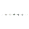 Multi-Colored Tahitian Pearl Tin Cup Bracelet on Sterling Silver