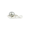 Silvery Keshi Pearl Lotus Pendant on Sterling Silver