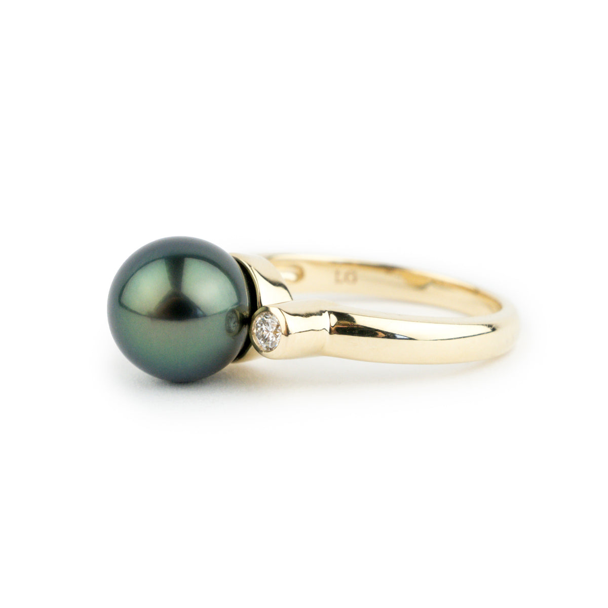 Tahitian Pearl & Diamond Aurora Ring