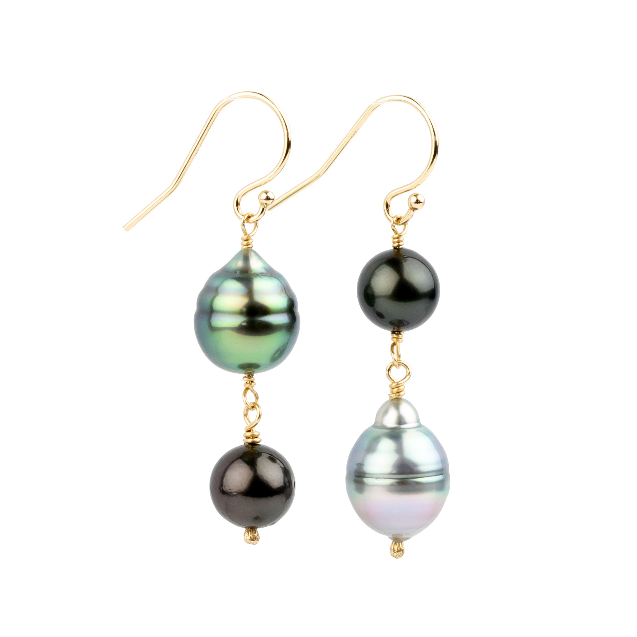 Whimsical Tahitian Pearl Earrings