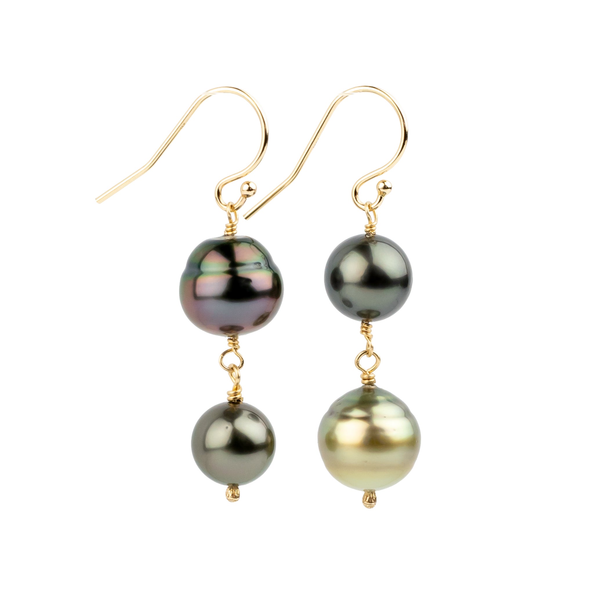 Whimsical Tahitian Pearl Earrings