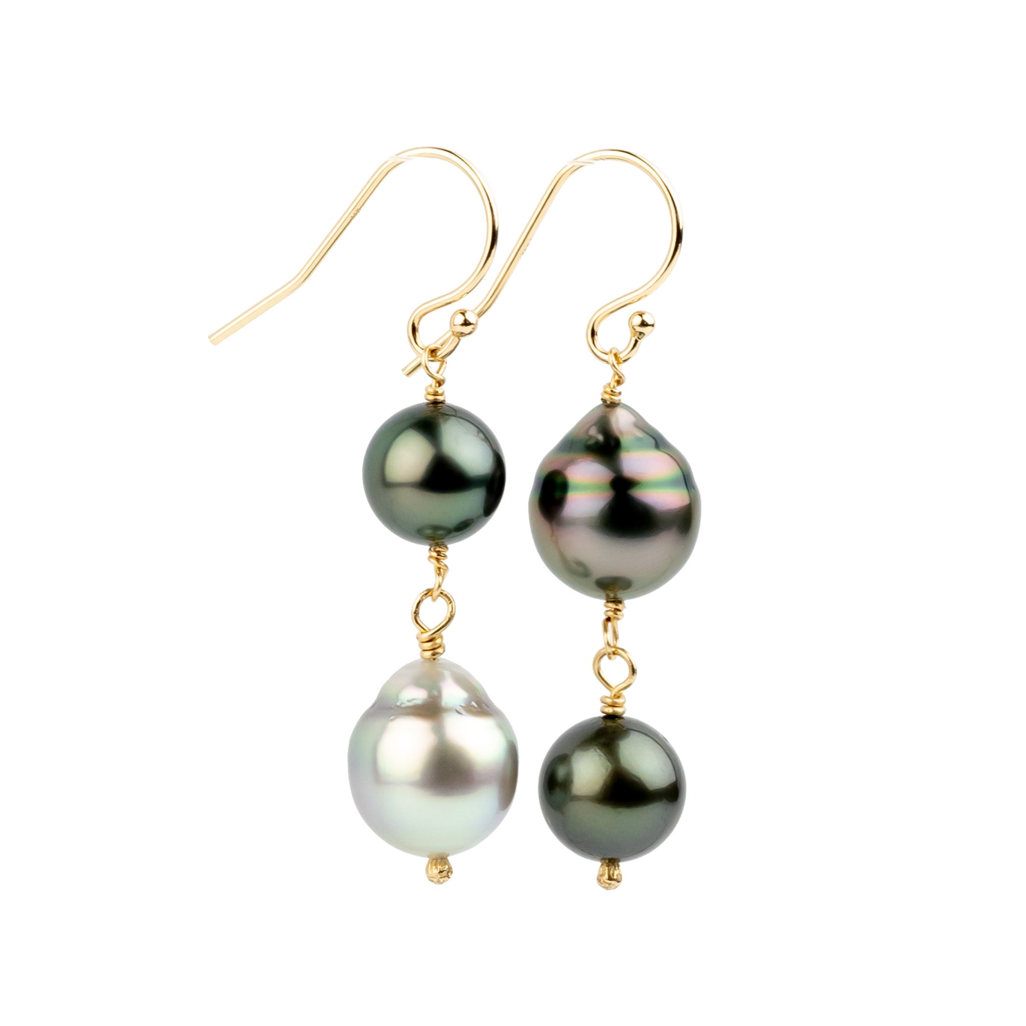 Whimsical Tahitian Pearl Earrings