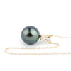Tahitian Pearl & Opal Indigo-Green Étoile Necklace on 10K Gold