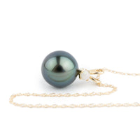 Tahitian Pearl & Opal Indigo-Green Étoile Necklace on 10K Gold