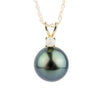Tahitian Pearl & Opal Indigo-Green Étoile Necklace on 10K Gold