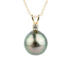 Tahitian Pearl & Diamond Pink-Green Étoile Necklace on 10K Gold