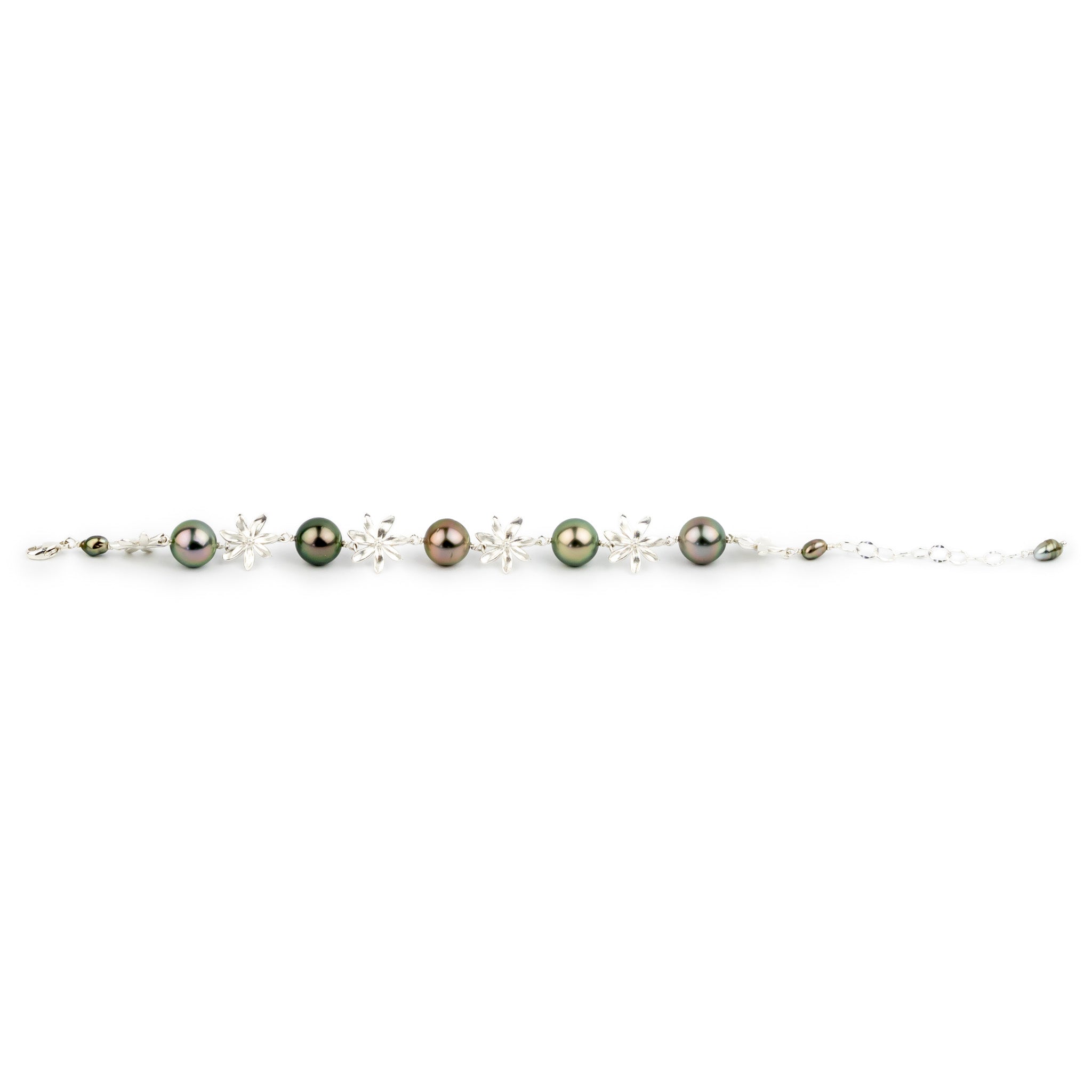 Tiaré Sterling Silver Tahitian Pearl Bracelet