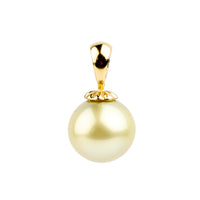 Sunshine 10.8mm Tahitian Pearl Pendant on 14k Yellow Gold