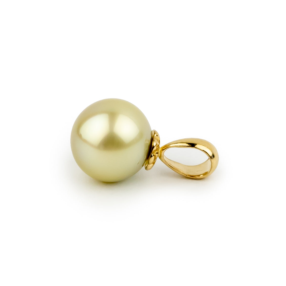 Sunshine 10.8mm Tahitian Pearl Pendant on 14k Yellow Gold