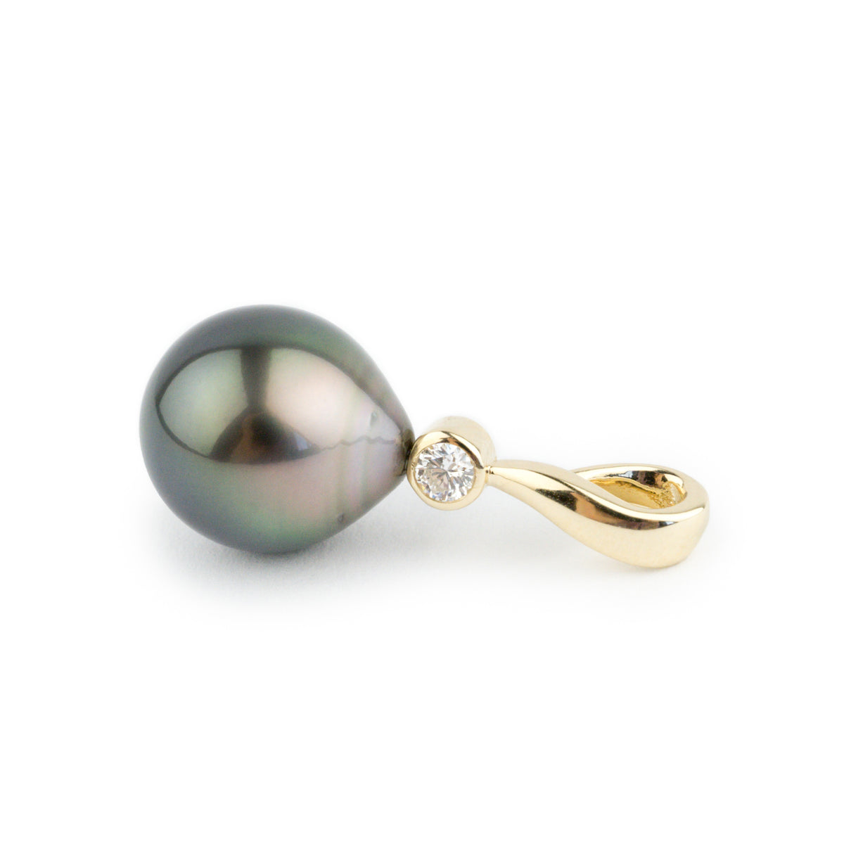 Tahitian Pearl & Diamond 12.7mm Astre Pendant