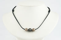 Triple 10.2mm-11.7mm Copper-Black Eimeo Mana Necklace