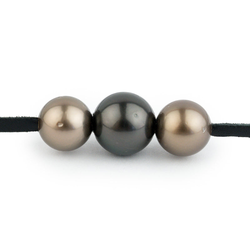 Triple 10.2mm-11.7mm Copper-Black Eimeo Mana Necklace